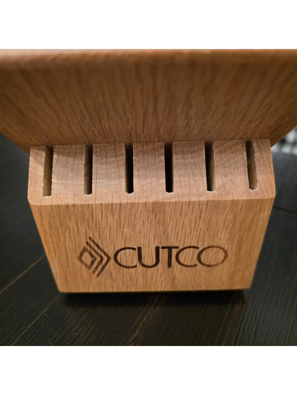 Cutco Wooden Knife Block 13 Slot Kitchen Knife Storage Holder Made In USA EUC